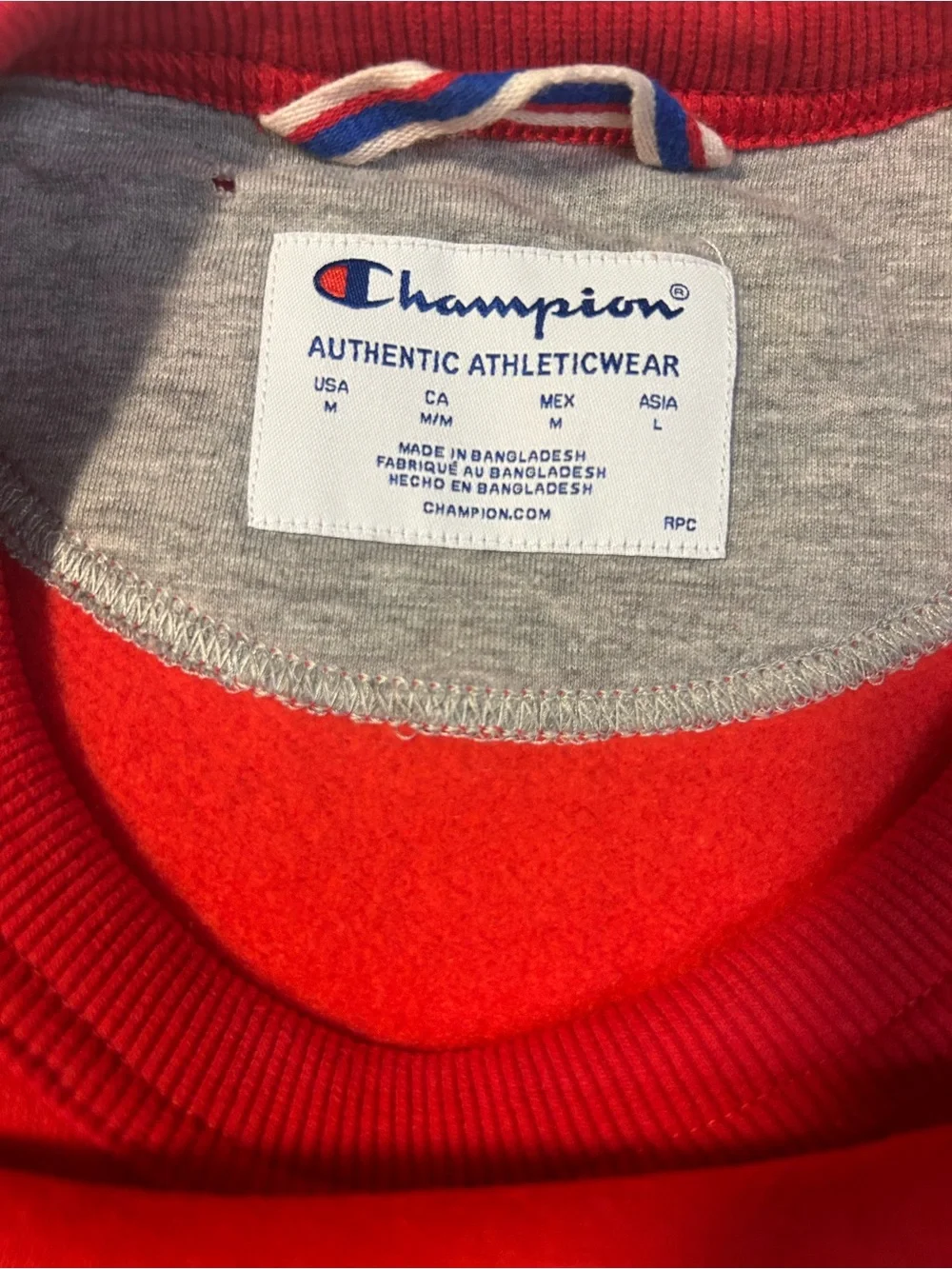 Champion Bright Red Kids' Crewneck Sweatshirt